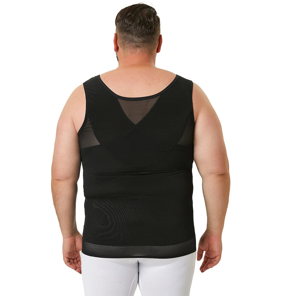 Mens Body Shaper Chest Slim Tank Top Hide Gynecomastia Compression Shirt For Men Slimming Undershirt Shapewear 250519