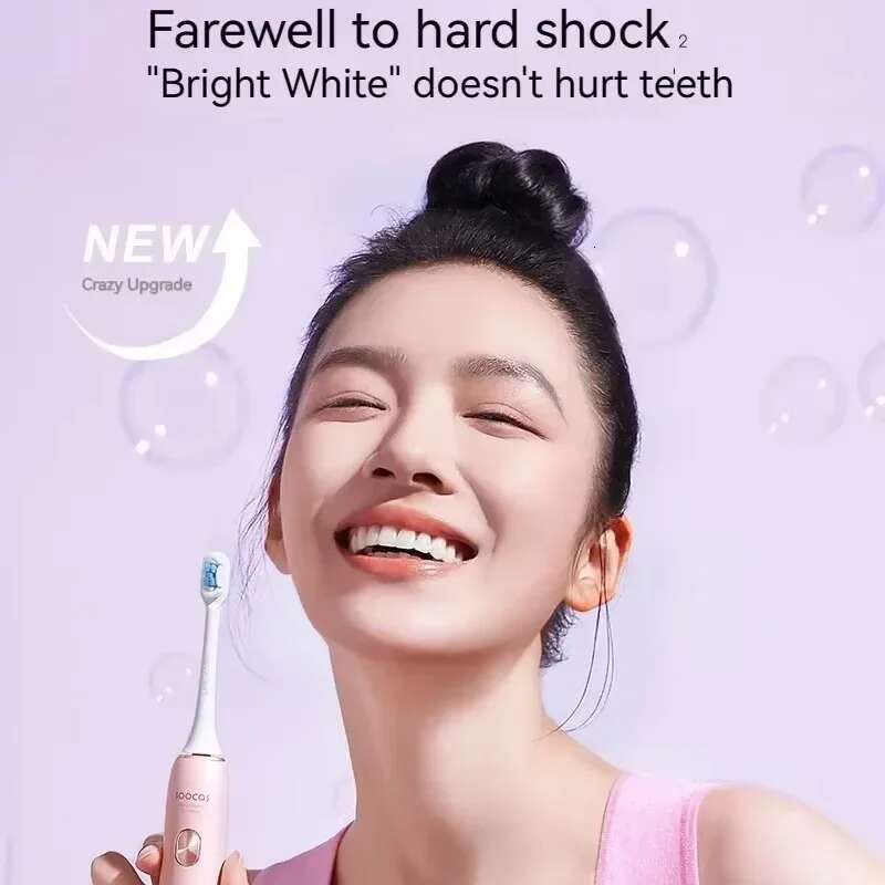 SOOCAS X3S Sonic Electric Adult Smart IPX8 Waterproof 180 Days Battery Life Ultrasonic Soft Cloud Toothbrush Heads