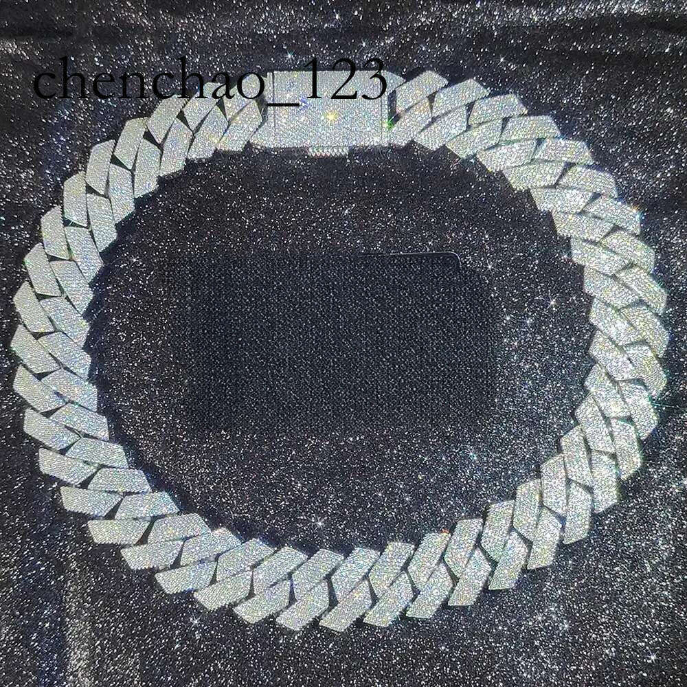 Hip Hop Jewelry 25mm 6 Rows Gold Plated Iced Out Cz Prong Necklace Thick Cuban k Chain For Men Gift