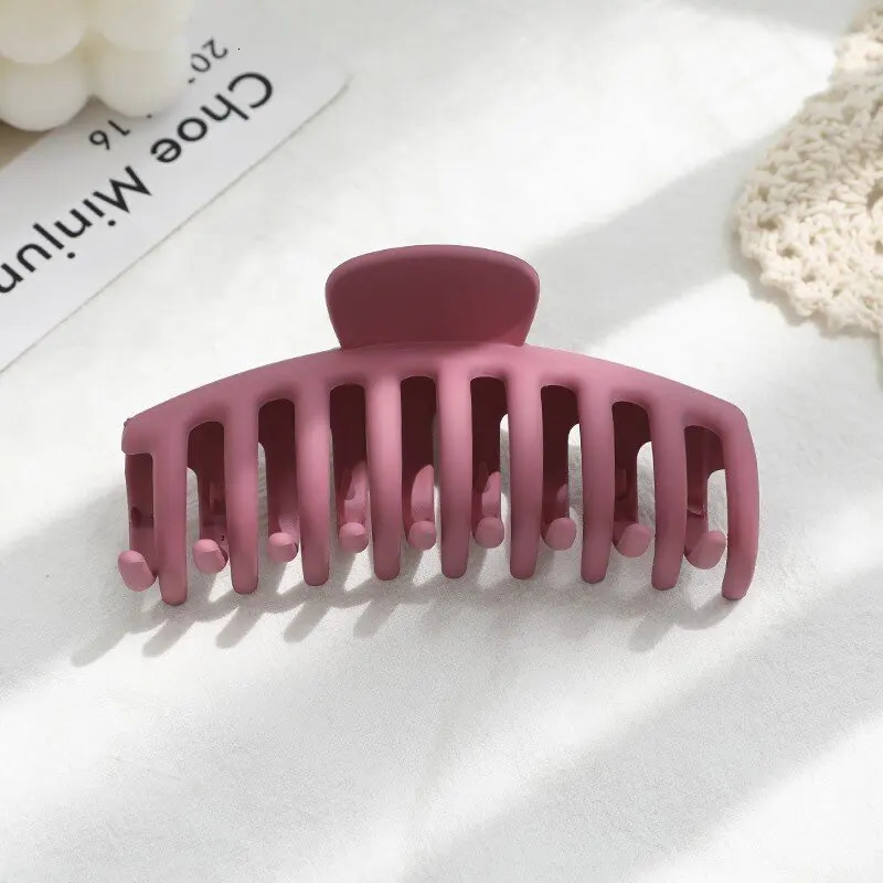 Solid Color Womens Hair Grab Korean Simple Style Fashion Gift Party Daily Shark Clip Hairpin Womens Hair Decoration 250517