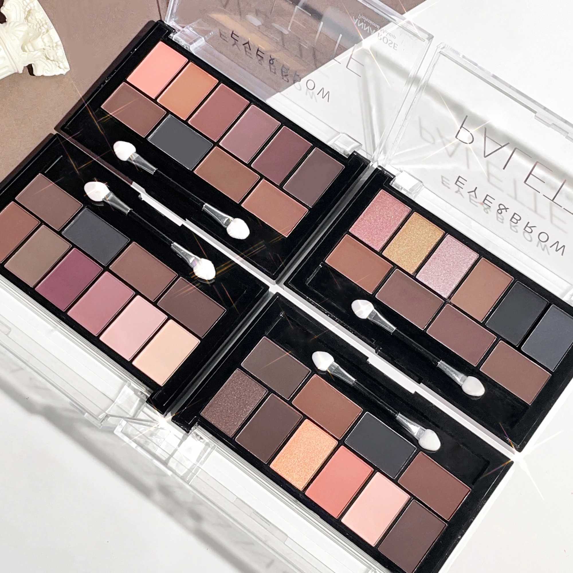 Ten color eyeshadow palette pearlescent matte fine shimmer earth tones beginner daily nude eyeshadow palette makeup W250520