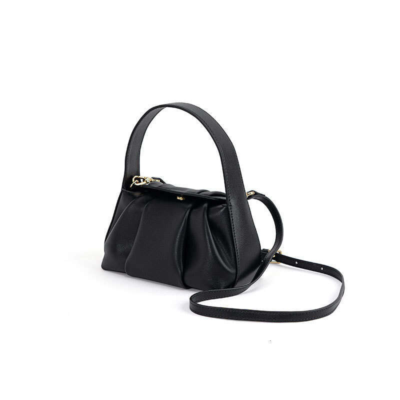 Genuine Leather Women's French Pleated Cloud Versatile Fashion Bag 2025 New Handbag High-End Crossbody Bag