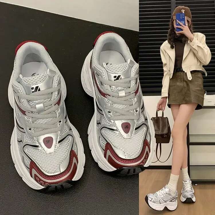 Casual Shoes for Women Spring And Summer Thick Bottom Sneakers Mesh Show Feet Small Outdoor Sneaker