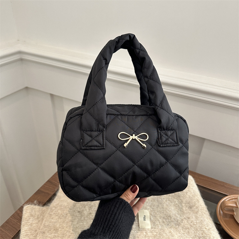 Free Delivery Designer Bag 2025 Winter Bow Casual This Year's Trendy Tote Bag Korean Edition Luxury Bag