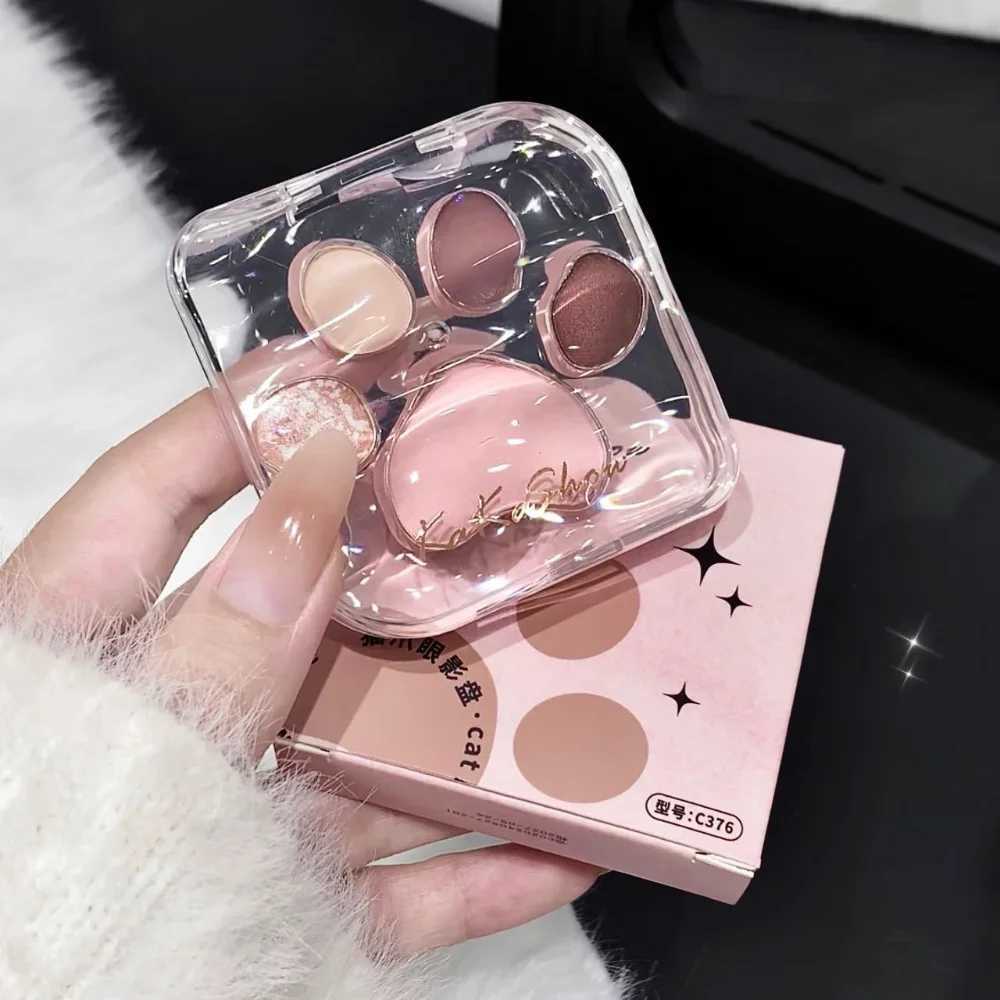 5 Colors Cat Claw Eyeshadow Palette Long Lasting Glitter Rose Blush Eye Shadows Cute Eye Makeup Palette Women Cosmetics W250520