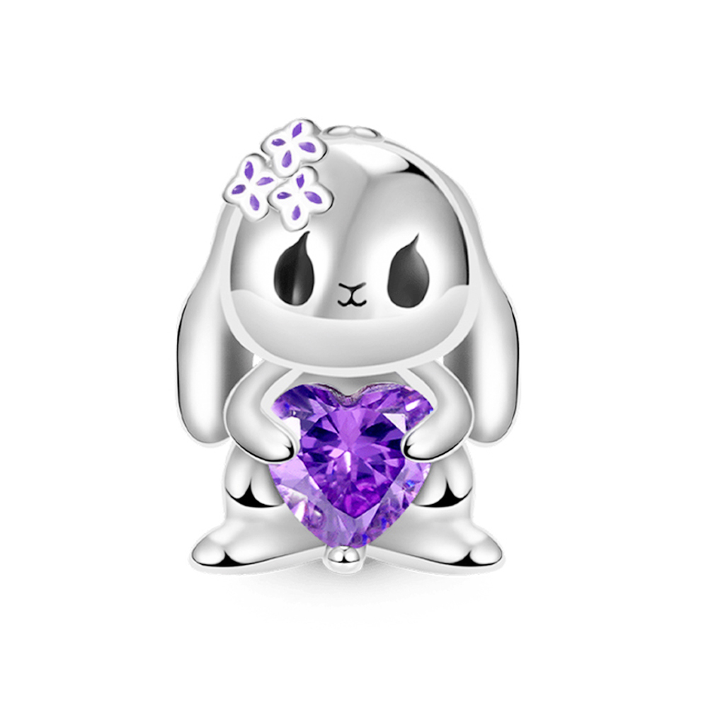 2025 Silver Color Cute Pet Holding Heart Serise Mexico Axolotl, Kitten, Rabbit, Mouse, Cow & Bee Bead Charm fit Pan Charms Bracelet Women Fine Accesso
