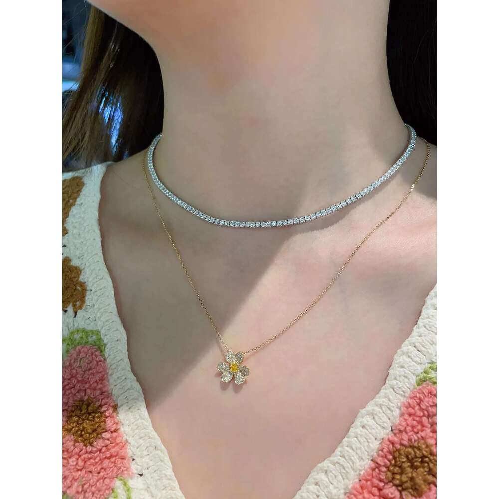Lin Yin high-quality fine chain necklace, natural emerald big party gift accessory