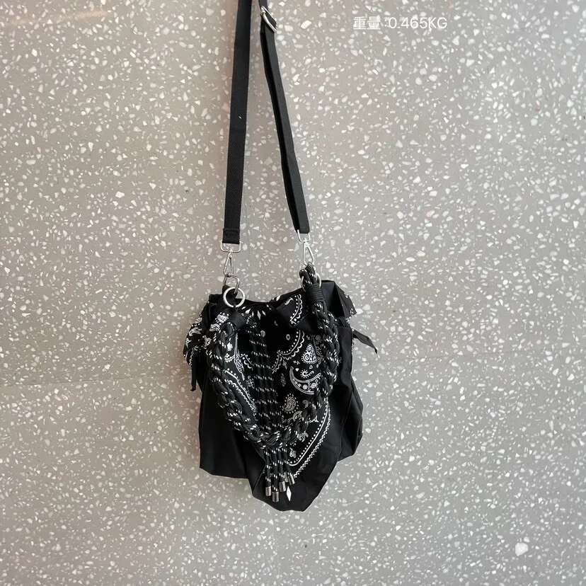 Fashion Paisley Shoulder Bag Bohemian Bandanna Printed Crossbody Bags for Women Woven Strap Handbags and Purses Soft Tote