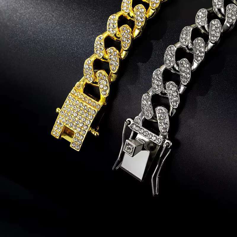 Gold Sier Plated Party Men and Women's Gift Micro inlaid Zircon Hip Hop Cuban Copper Chain