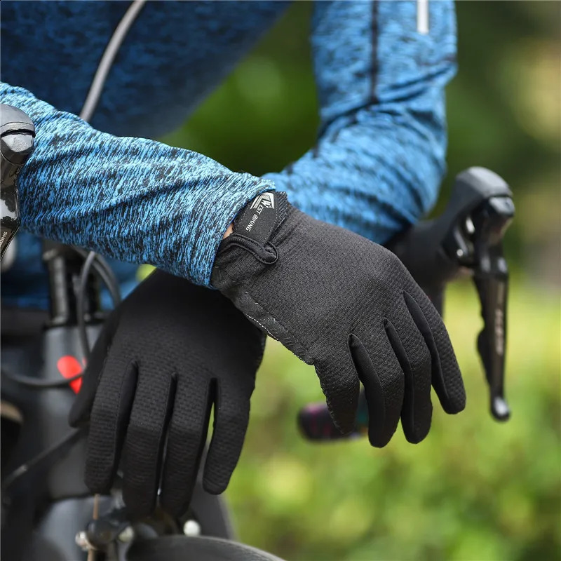 WEST BIKING Summer Cycling Gloves MTB Full Finger Bike Touch Screen NonSlip Silicone Palm Rest Driving Riding 250515