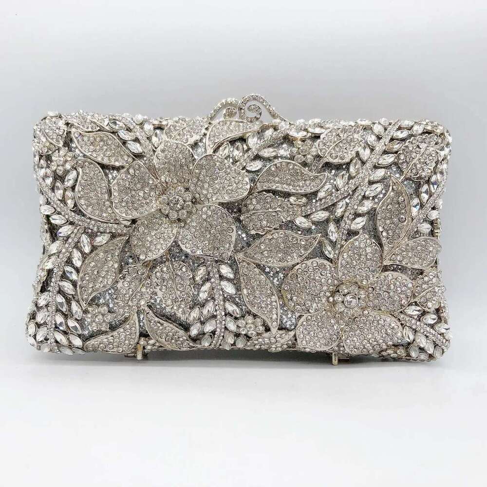 Women XIYUAN Evening Gold/Sier Chain Shoulder Bags Stones Day Clutches Dias Metal Ladies Clutch Handbags