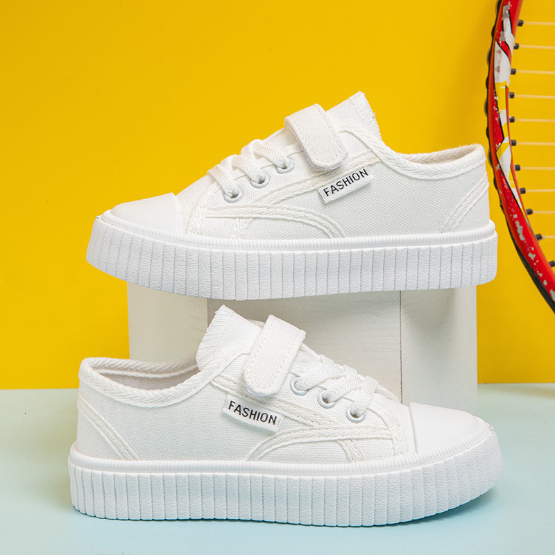 Ddmyshoesvip Children S Canvas Girls Casual New Style Boys Non Slip Board Medium And Large Children S Sports Shoes Biscuit Soles
