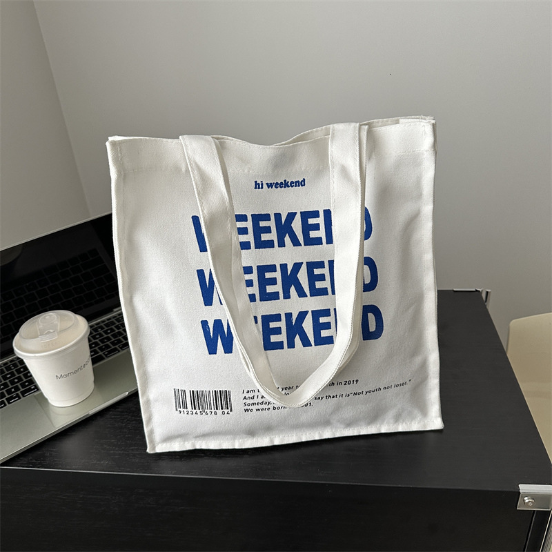 Free Delivery Designer Bag Large Capacity Letter Canvas For Women In 2025 New Casual And Versatile Hand Single Shoulder Tote Class Commuting Luxury 85