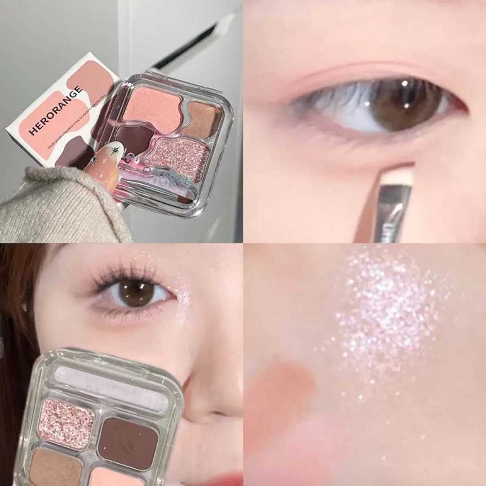 4Color Eyeshadow Palette Blush Eyeliner Eyeshadow Highlight Contour Palette Eyes Makeup Cute Beauty Cosmetics MultifunctionalXJ250520