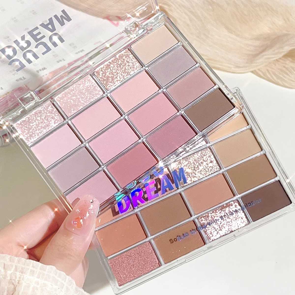 Korean 16 color eyeshadow plate pearlescent matte lying silkworm brighten low saturation earth color daily makeupXJ250520