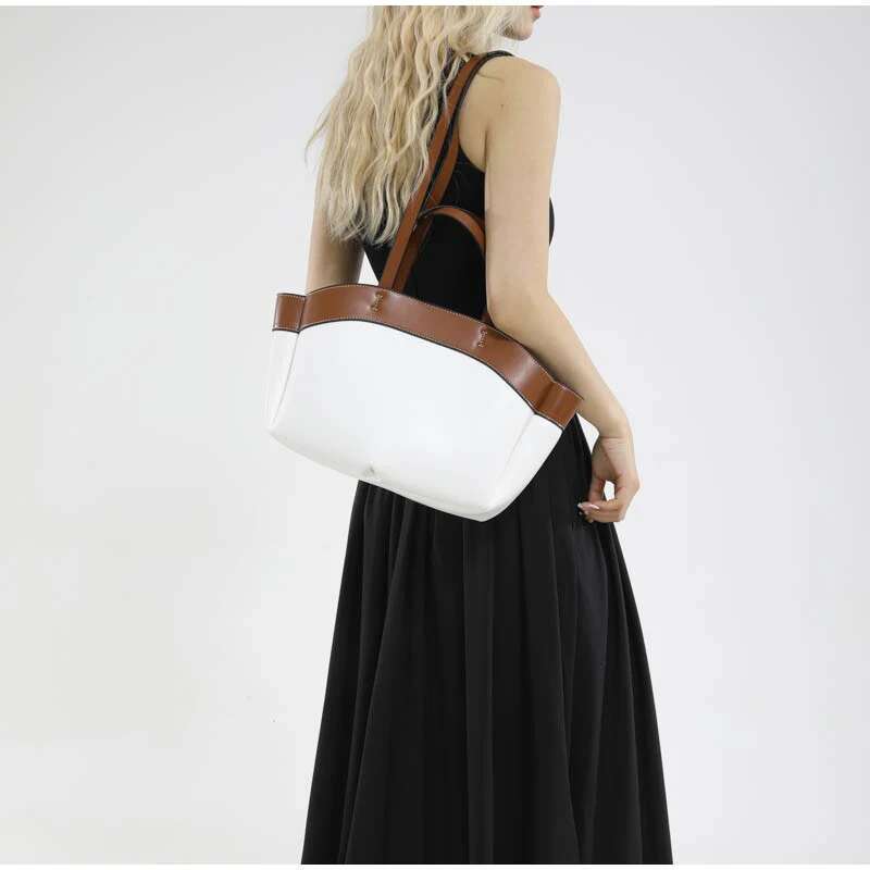 Large Capacity Tote Light Brand Design New Simple High-Quality Leather Casual Versatile Commuter Women's Shoulder Bag