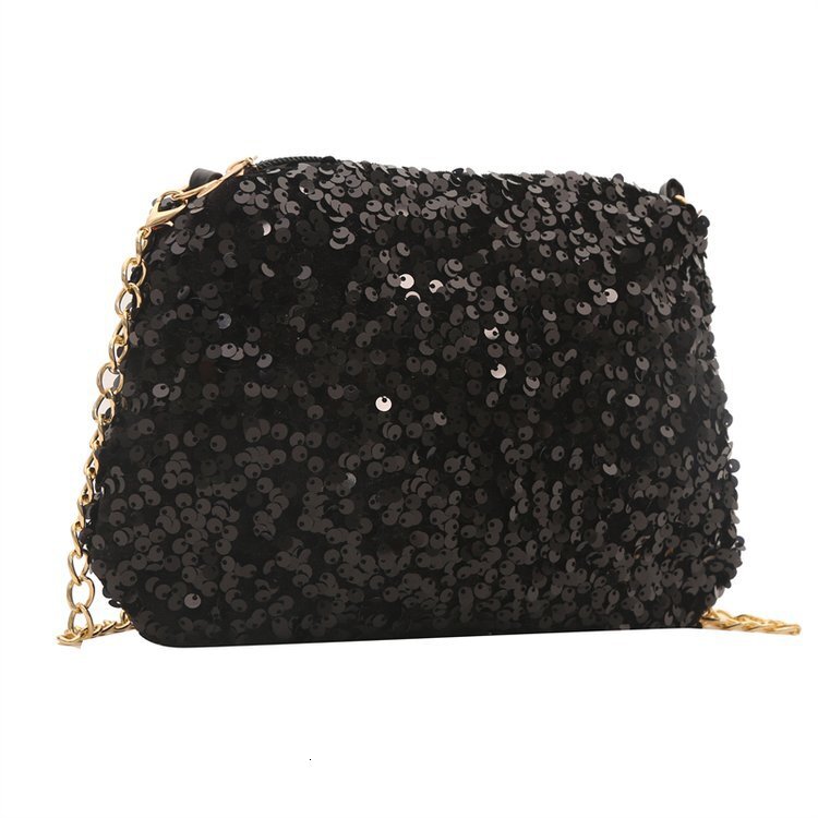 High quality brand high-quality new style sequins 2025 niche texture single shoulder temperament simple chain small square bag free delivery designer 
