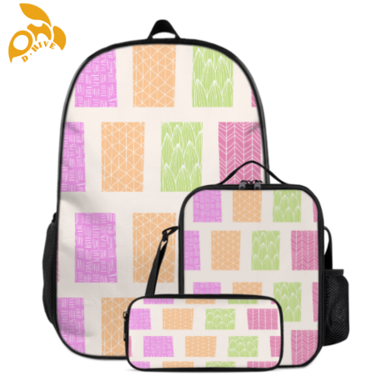 Free shipping: top designer custom round beige, white and black semi-long lightweight, simple and portable casual schoolbags, insulated meal bags, pen