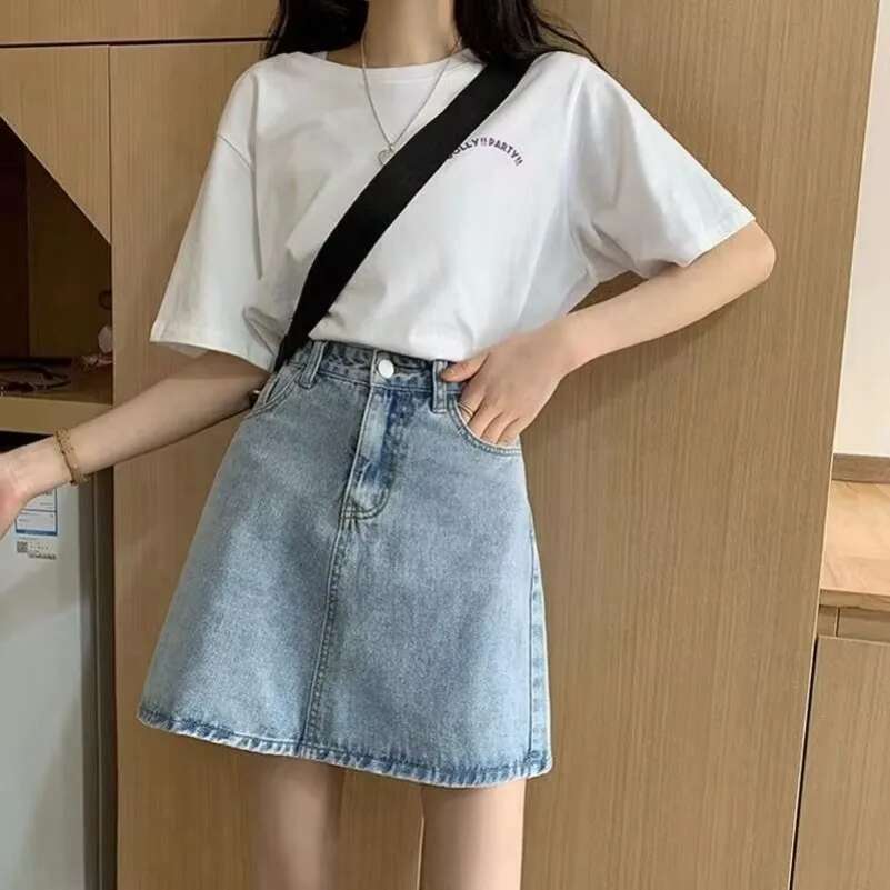Summer Denim Skirt for Women High Wiast Sexy Tight Bag Hip Lady Slim Fit Y2K Female Short Jeans Skirts DURIKIES