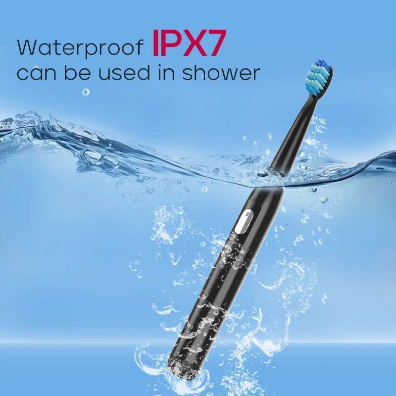 SEAGO Sonic Electric Toothbrush Rechargeable 4 Modes with 3 Replaceable Brush Heads 2 Min Smart Timer Portable for Travel Gift
