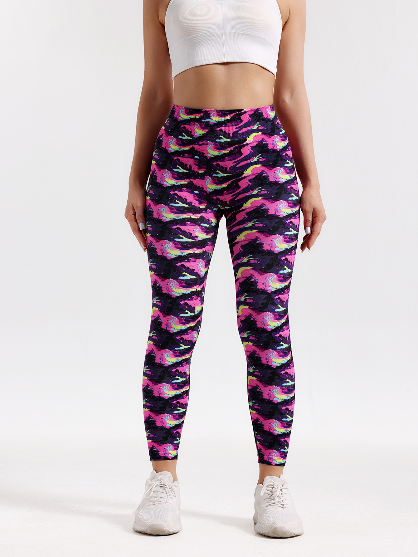 Digital Printed Yoga Pants Women's Outdoor Running Fitness Sports Hip Lift Slim Slim High Waist Leggings