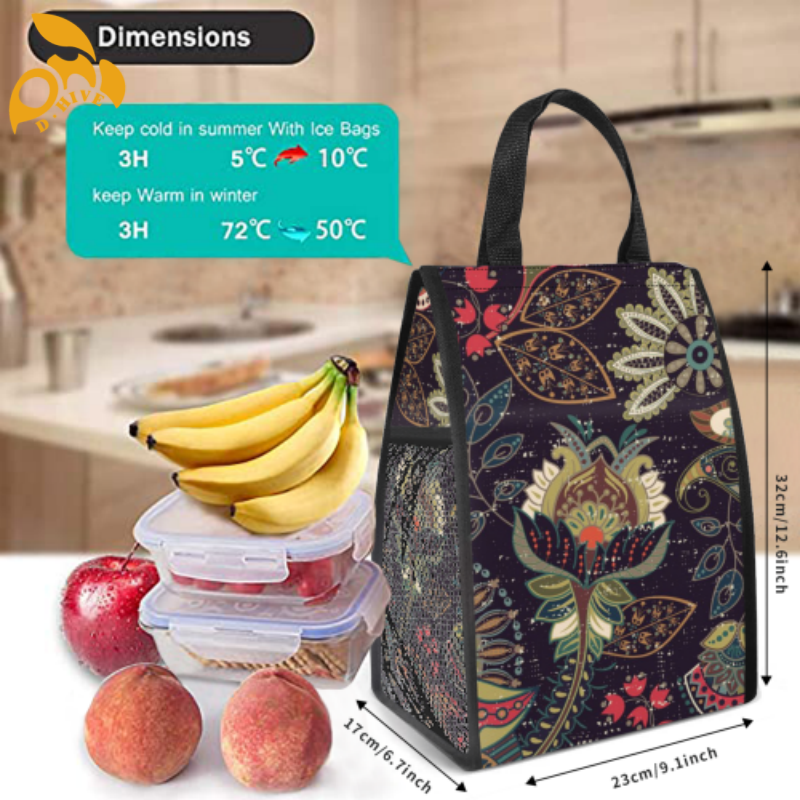 Free delivery of lightweight, high-quality insulated lunch bags in beige, black custom-made by top designers for sadults.