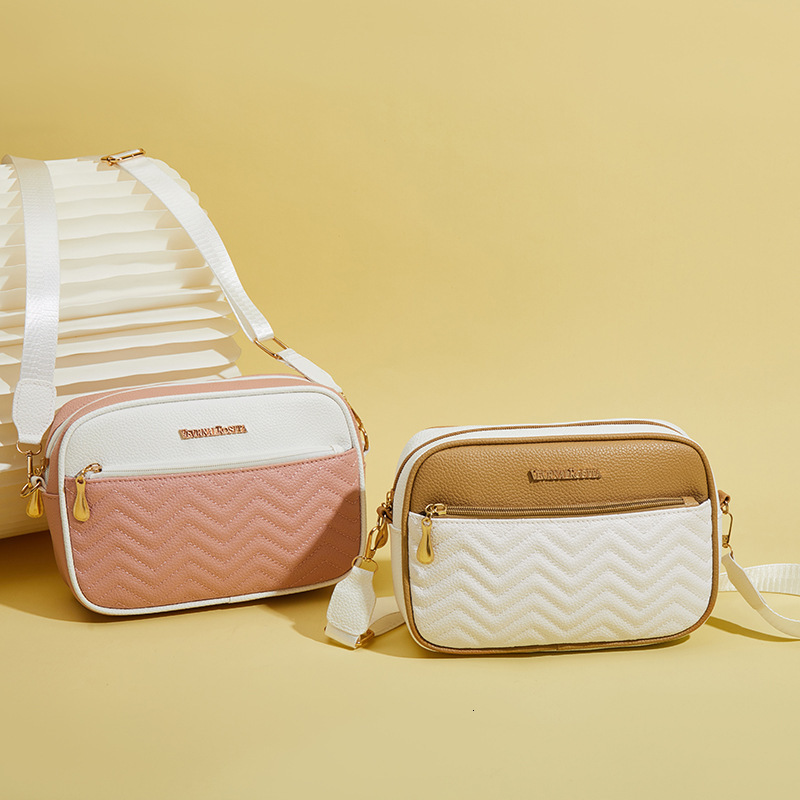 Women's double-layer square 2025VR new bag women's work commuting crossbody small shoulder bag