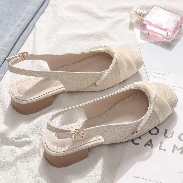 Free shipping Designer Women's Summer 2025 two-wear thick-heeled sandals, versatile one-strap, elegant and comfortable women's shoes