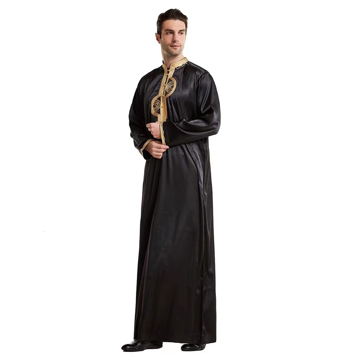 Designer Clothing New Muslim Arab Clothing Dubai Sha Men's Embroidered Robe Casual 2025 New Style