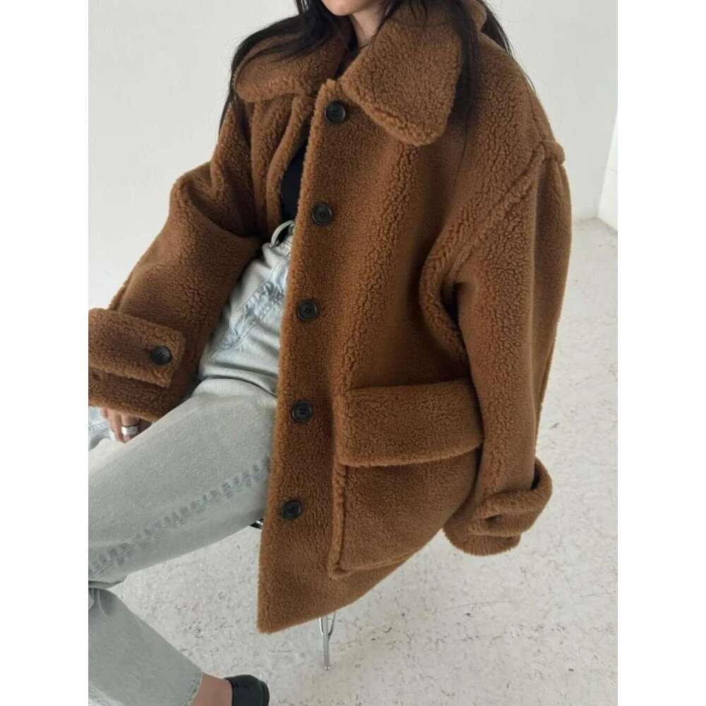 Kuzuwata Casual Slim Classics Jacket Safari Style All-match Stand Collar Warm Coat Japan Commuter Cute Vintage Outwears