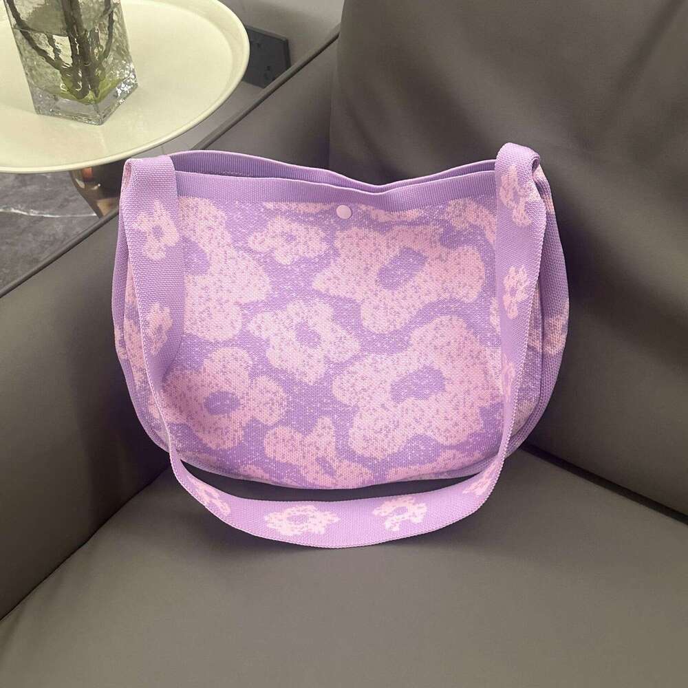 2025 New Small Knitted Satin Tote for Girls in Lolita Style