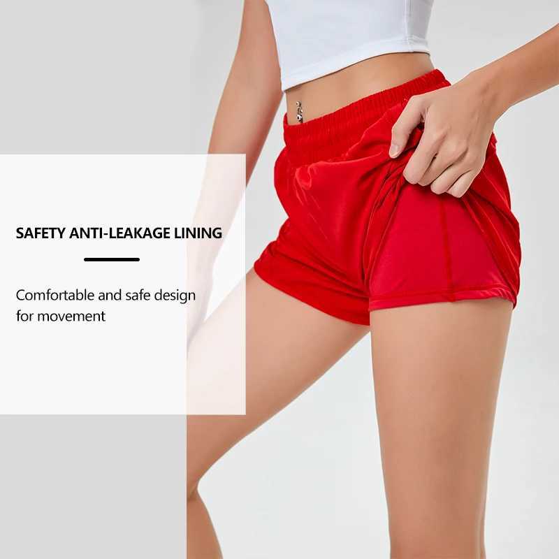 Womens Yoga Running Shorts High Waisted Quick Dry Athletic Shorts Sports Workout Gym Drawstring Shorts Pockets Sport Hot PantsXJ250520