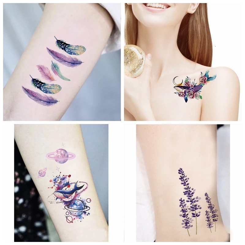 100 Piece Small Totem Animal Waterproof Temporary Tattoo Sticker Men Women Wholesale Flower Body Art Fake Sexy Arm Tattoo Set 250515