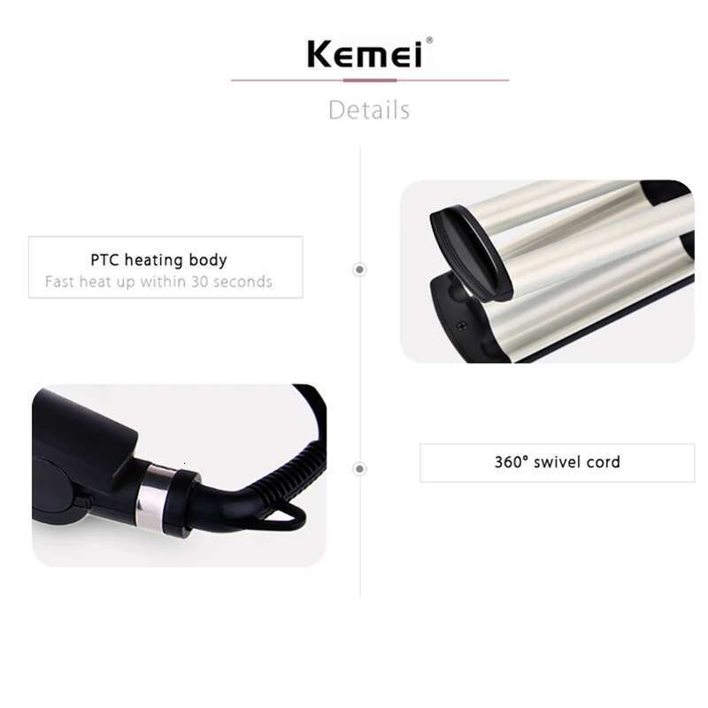 Styler Professional Big Curling Wand Ceramic 3 Barrels Egg Rolls Hair Curlers Wave Iron Volume Styling Tool