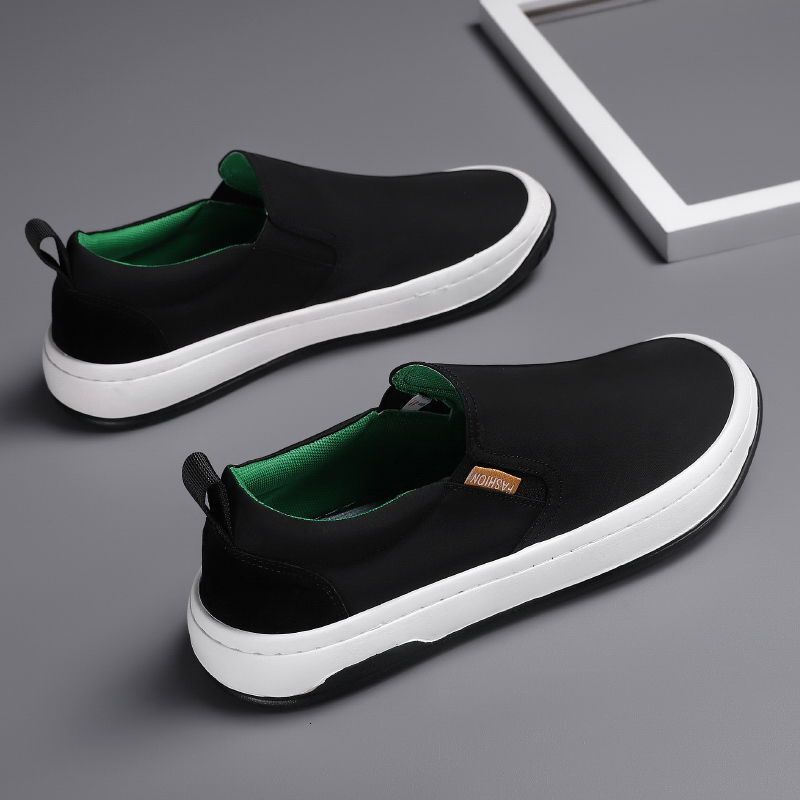Men S Summer New Casual Shoes Breathable Canvas Men S Board Anti Slip Trend One Foot Lazy Shoes Ddmysaturn