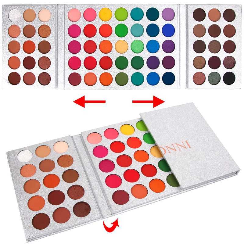 VERONNI New Makeup Eyeshadow Palette Gorgeous Me 65 Colors Pressed Glitter Eyeshadow Palette Color Board Palette W250520
