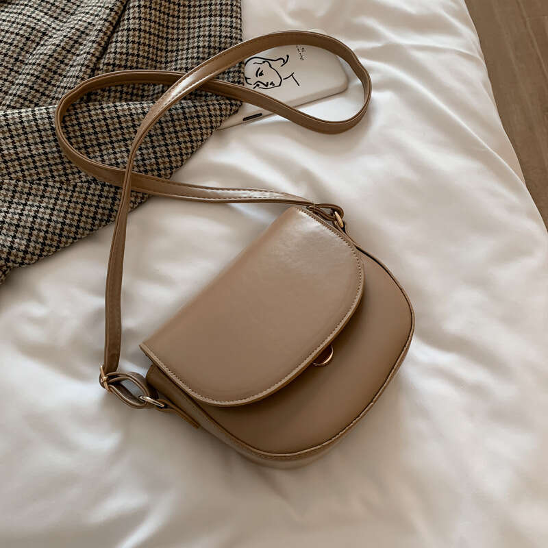 Women's Bags Designer Texture Small For Women 2019 Autumn/Winter New Korean Crossbody Saddle Fashionable French Minority Shoulder Bag