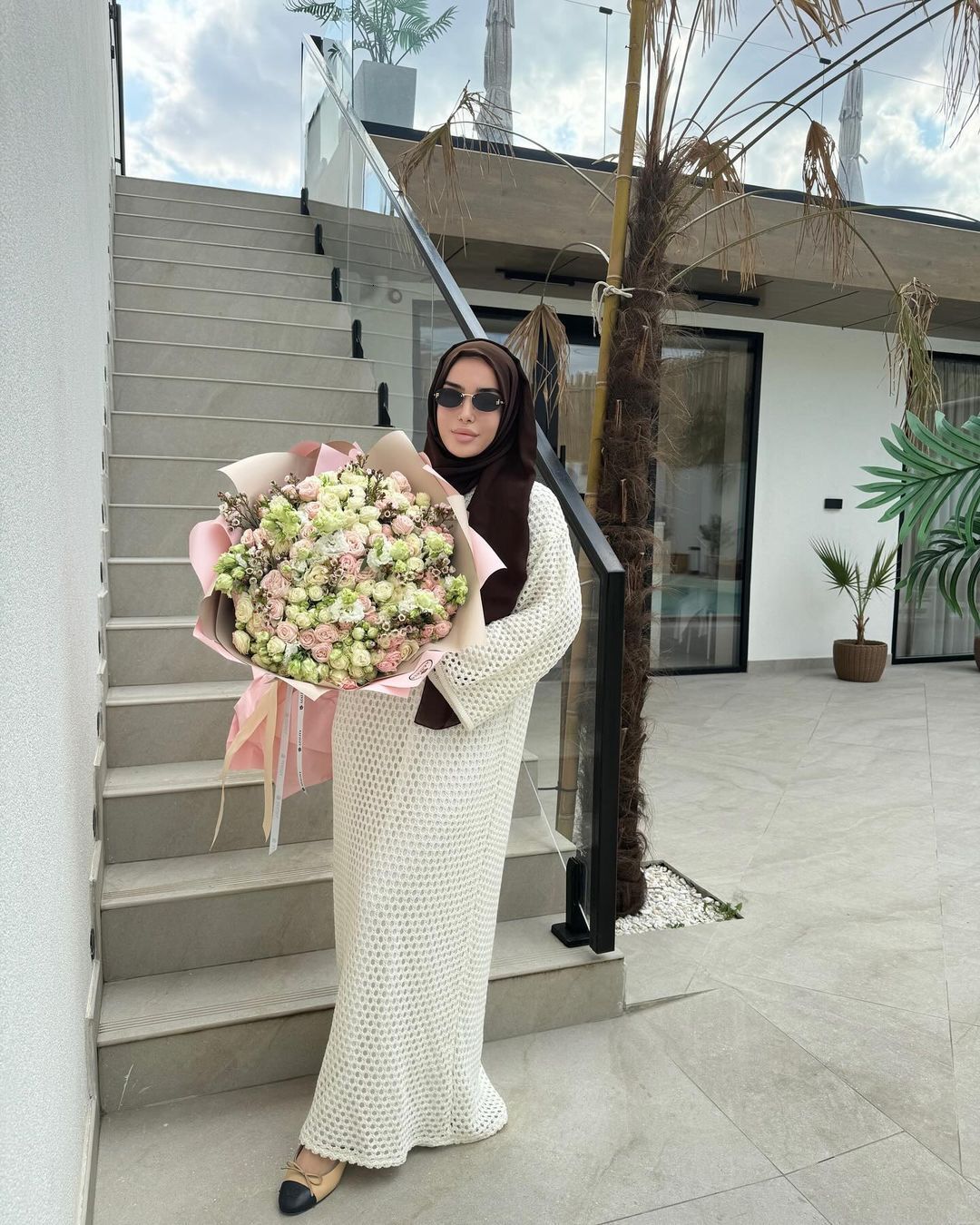 2025 Designer Fashion Casual Women Dubai Hollow Loose Robe Long Dress