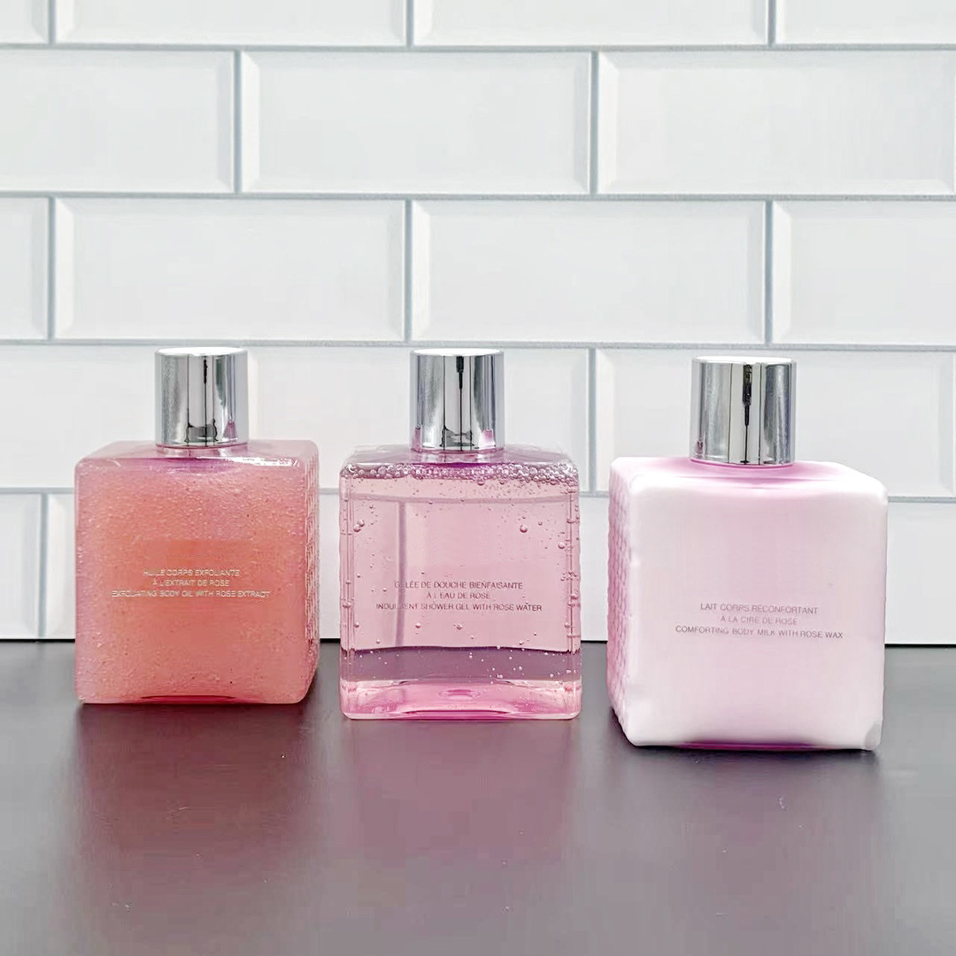 1 pcs New Version Rose body Wash and Body Milk fragrance Comforting Exfoliating Body Oil With Rose Extract 175 ml High quality