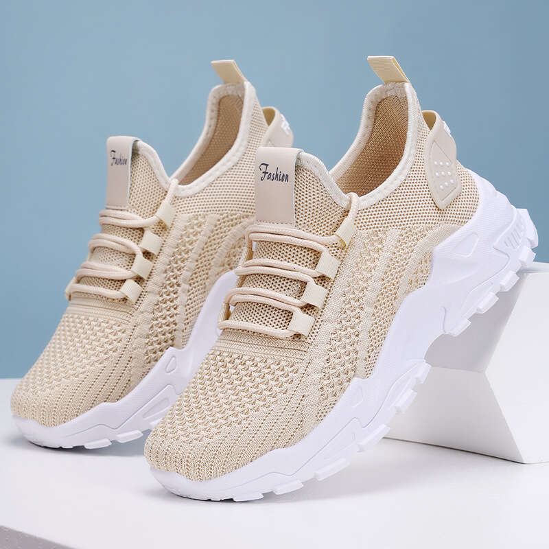 Women's Summer Fashion New Running Mesh Breathable Thick soled Forrest Gump Korean Edition Sports Shoes