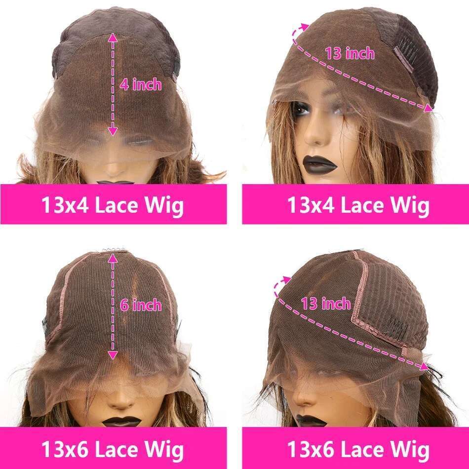180 Density 350 Ginger Orange 24 inch Body Wave Front Human Hair Wigs 14x4 HD Lace Frontal Curly Wig For Woman