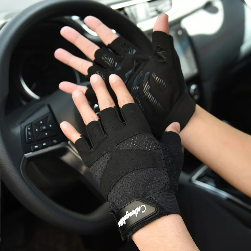 Cycling Fingerless Gloves for Men Women Motorcycle Summer Bicycle Fitness Gym Sports Weightlifting Breathable 250515