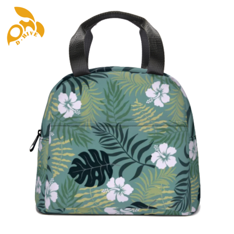 Free delivery. top designers customize round, beige and white semi-long, lightweight, simple and portable hand-held insulated meal bags
