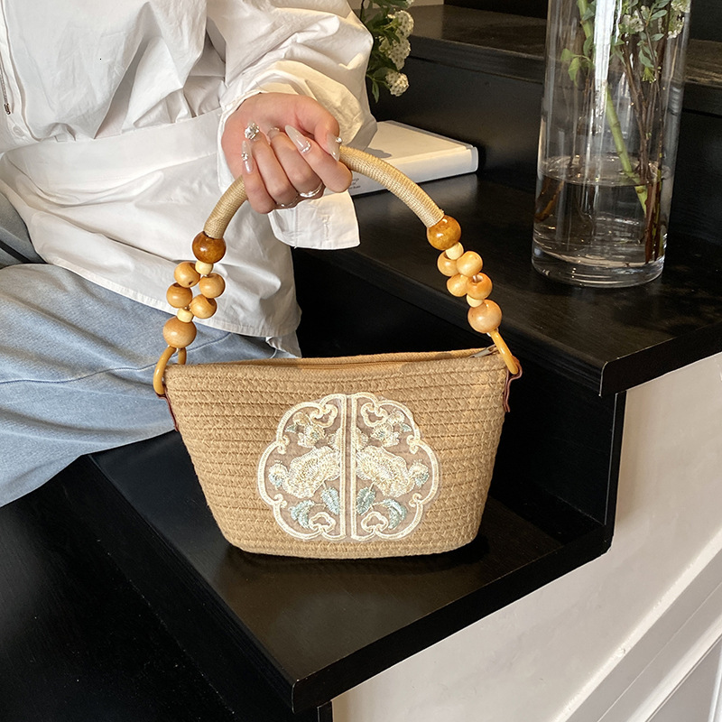 Women's Shoulder Bag Free Shipping Designer Bag Chinese Style Simple Knitted Bag Handbag Fashionable Woven Commuting Tote Bag Vacation Beach Bag