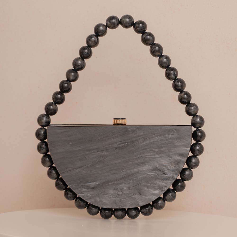 New pearl leopard print acrylic tortoiseshell color, simple square dinner bag, hand-held bag for women