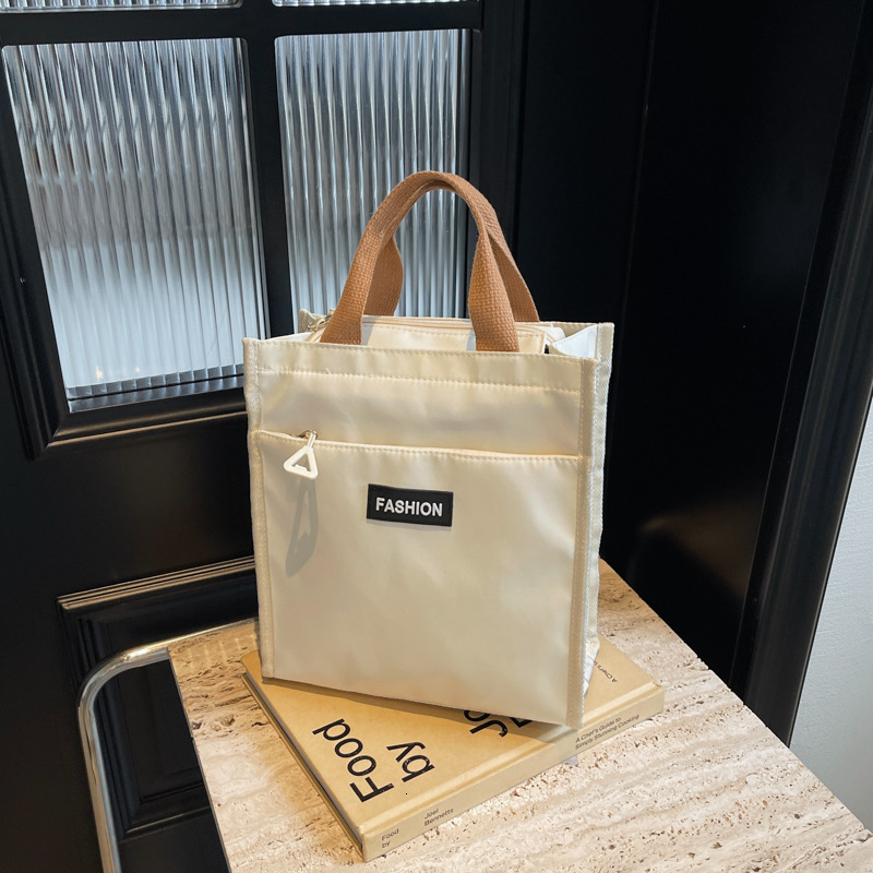 Free Delivery Designer Bag Korean Fashion Forest Series Large Capacity Handheld Tutorial 2025 Autumn Color Contrasting Waterproof Oxford Cloth Tote Ba