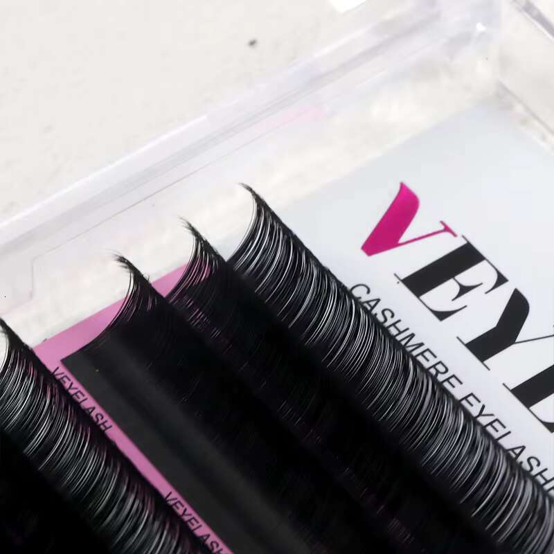 For Veyes Deep Dark Matte Black 0.03 0.05 0.07 Cashmere Volume Lash Tray 3D Natural Individual Extension Private Label