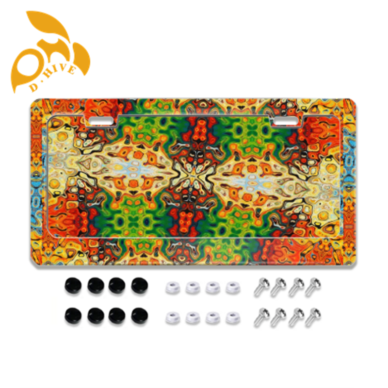 Free Shipping 2025 fashion designer customized Exterior Accessories License Plate Frames printing with license plate