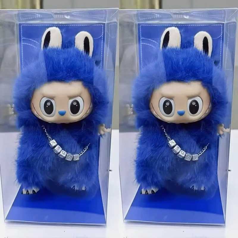 In Stock Ksbu 17cm Monster Labubu Series Blind Box Blue Vinyl Creative Change Dolls Cute Toys Girl Kid Birthday Gift Toy Pendant Free shipping