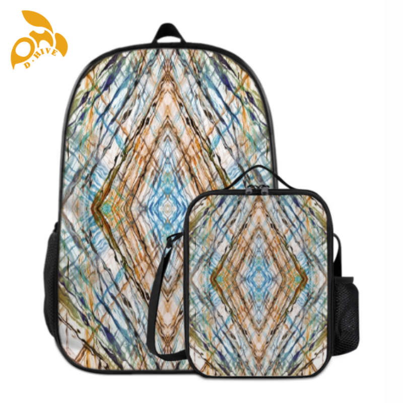 Free delivery. top designers customize lightweight and high-quality full-print black schoolbags